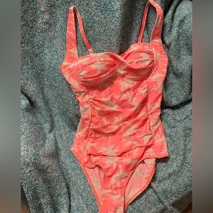 Pink palm tree one piece